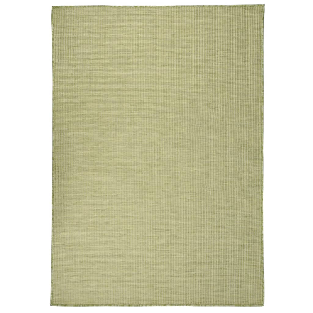 Utendørs flatvevd teppe 200x280 cm grønn