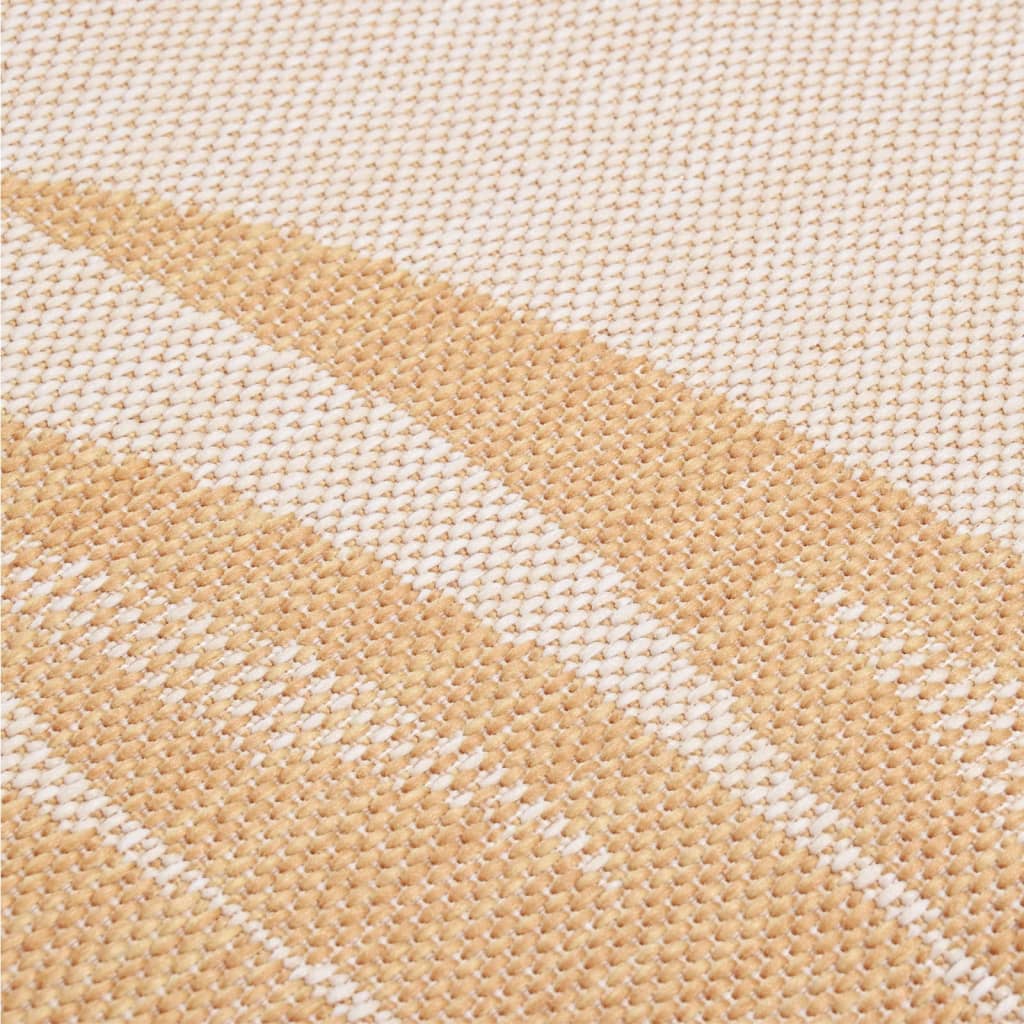 Utendørs flatvevd teppe 160x230 cm bladmønster