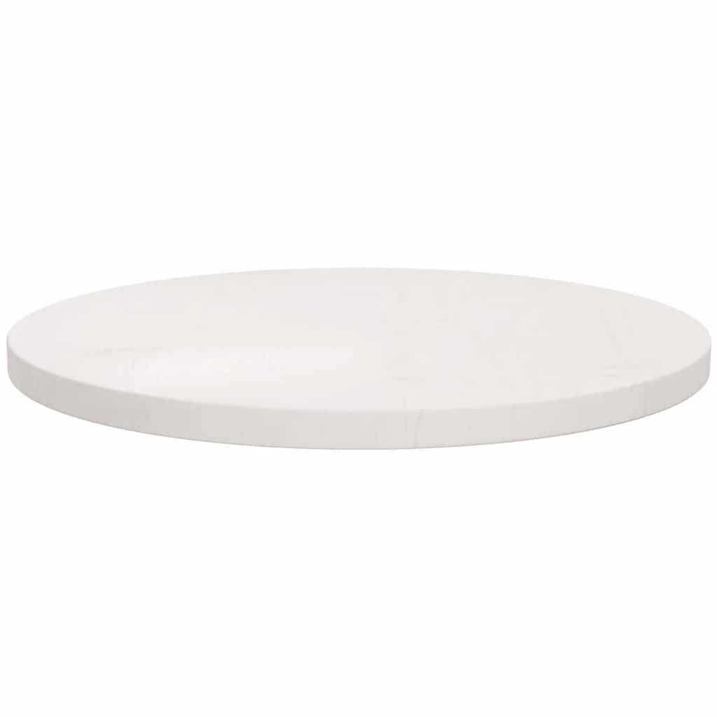 Bordplate hvit Ø50x2,5 cm heltre furu