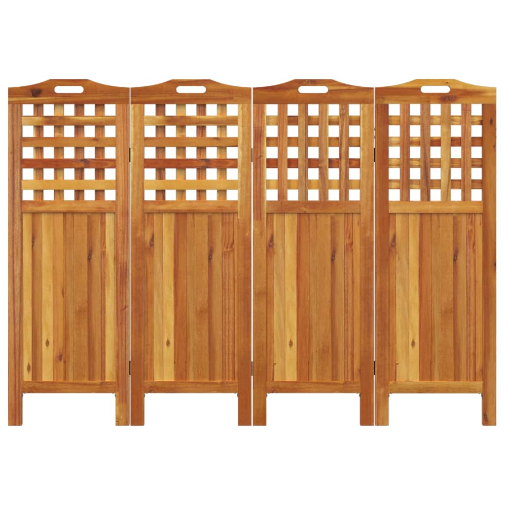 Romdeler 4 paneler 162x2x115 cm heltre akasie