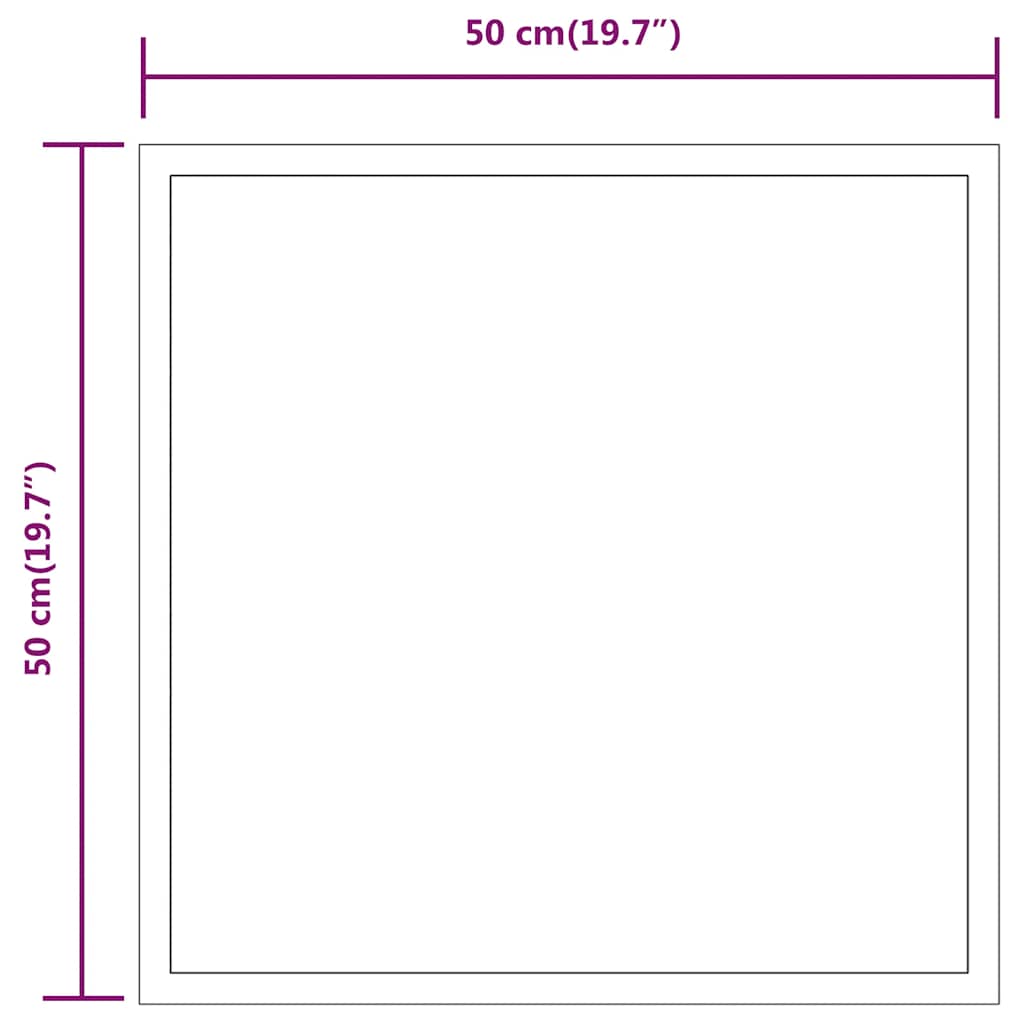 Baderomsspeil med LED 50x50 cm