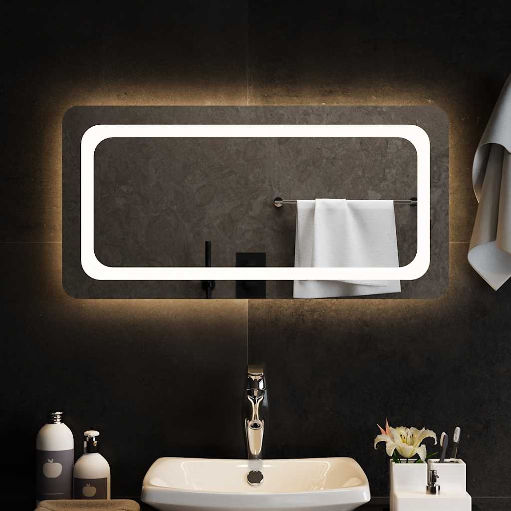 Baderomsspeil med LED 80x40 cm