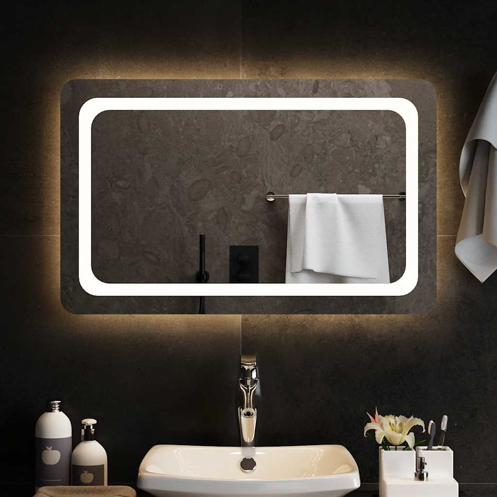 Baderomsspeil med LED 80x50 cm