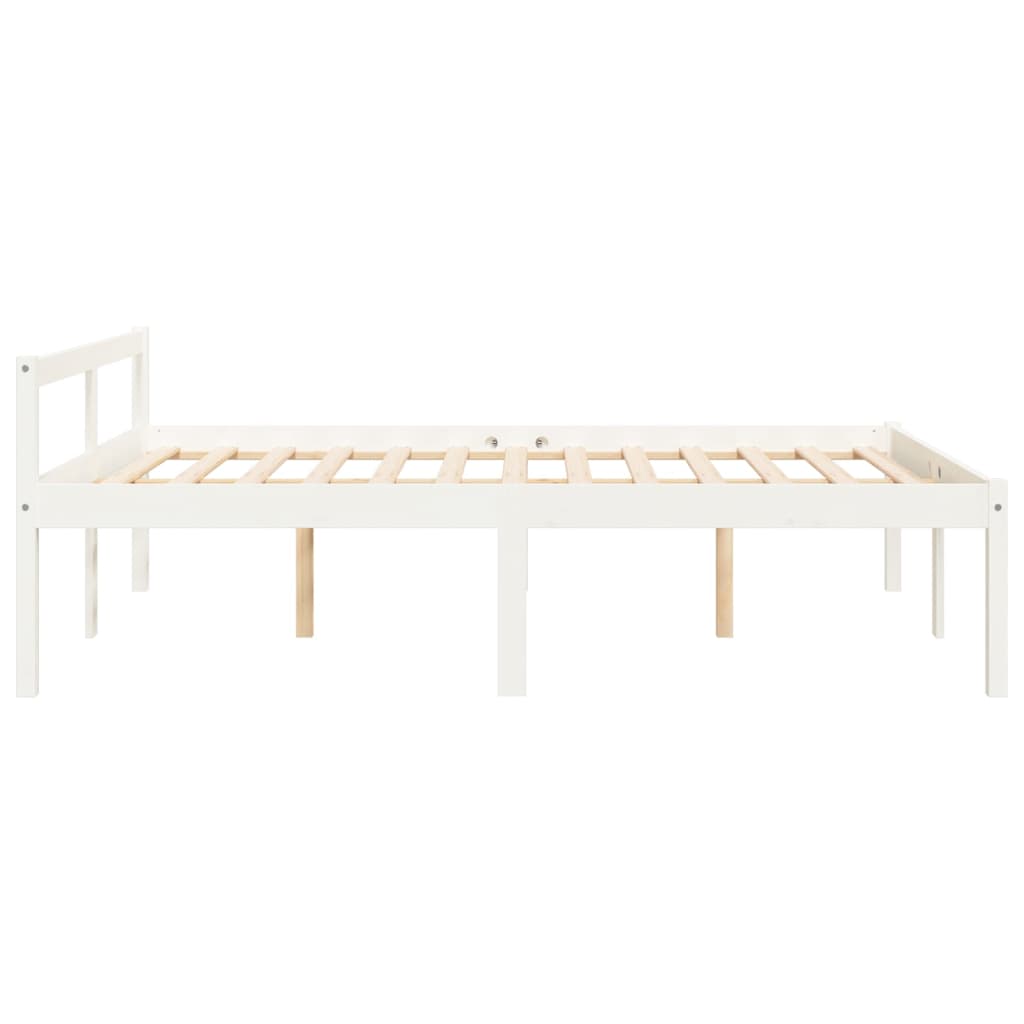 Sengeramme hvit 120x190 cm heltre furu