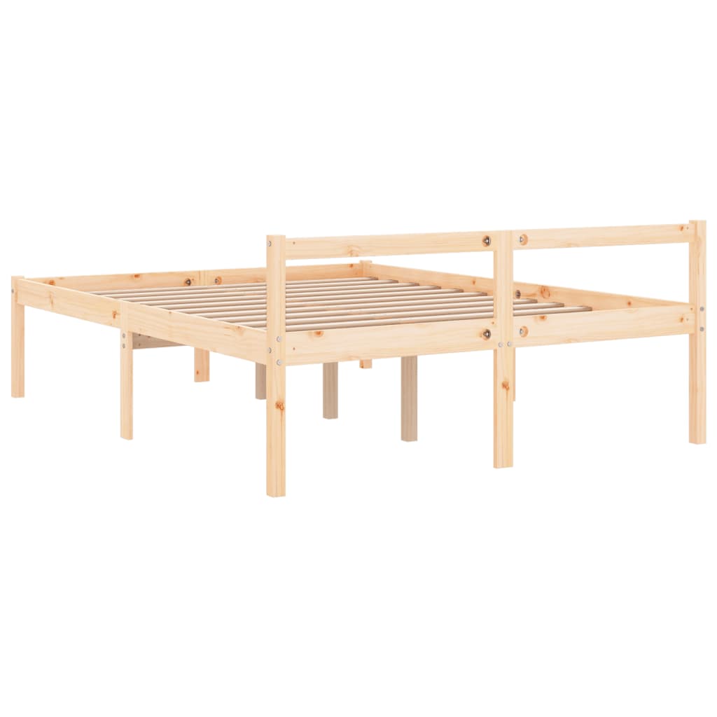 Sengeramme 135x190 cm heltre furu