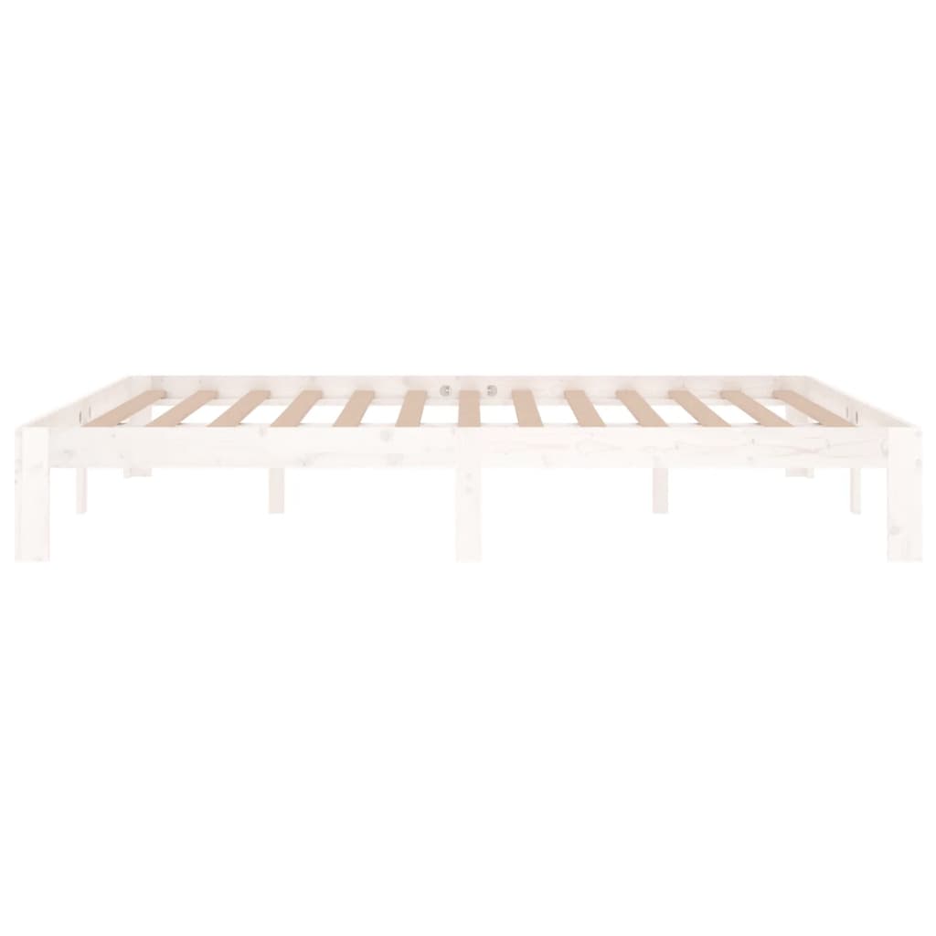 Sengeramme hvit heltre 150x200 cm King Size