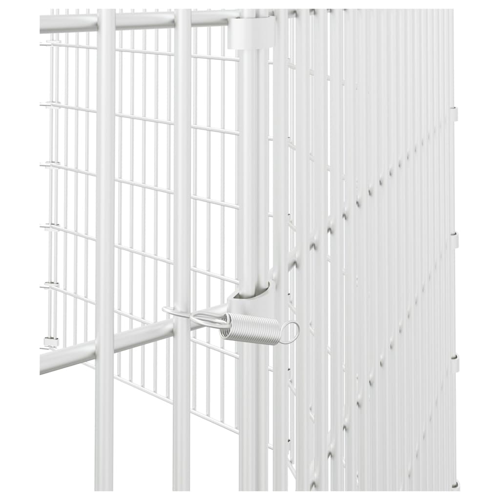 Dyreinnhegning for frittgående dyr med 12 paneler, 54 x 100 cm, galvanisert jern