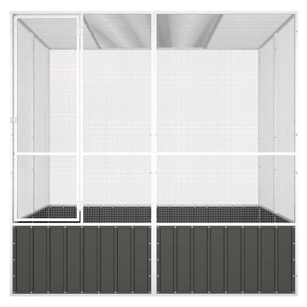 Fuglebur antrasitt 213,5x217,5x211,5 cm galvanisert stål
