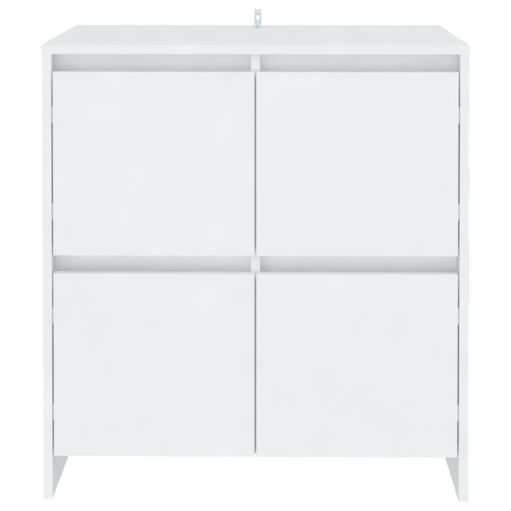 Skjenker 2 stk hvit 70x41x75 cm konstruert tre