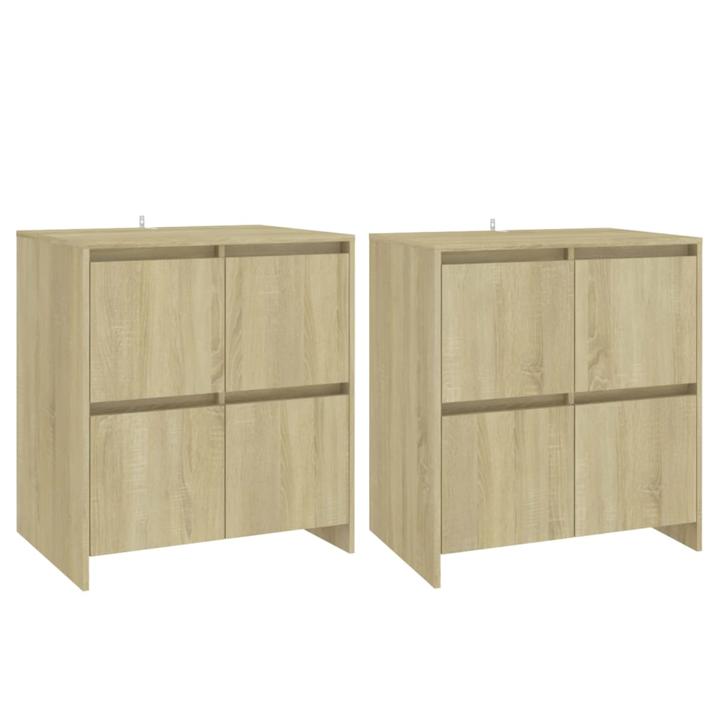 Skjenker 2 stk sonoma eik 70x41x75 cm konstruert tre
