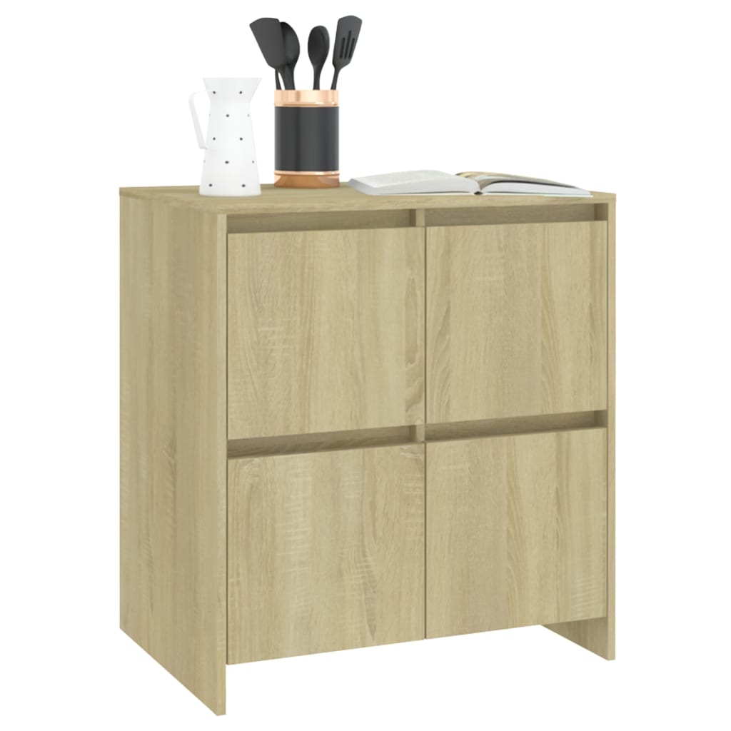 Skjenker 2 stk sonoma eik 70x41x75 cm konstruert tre