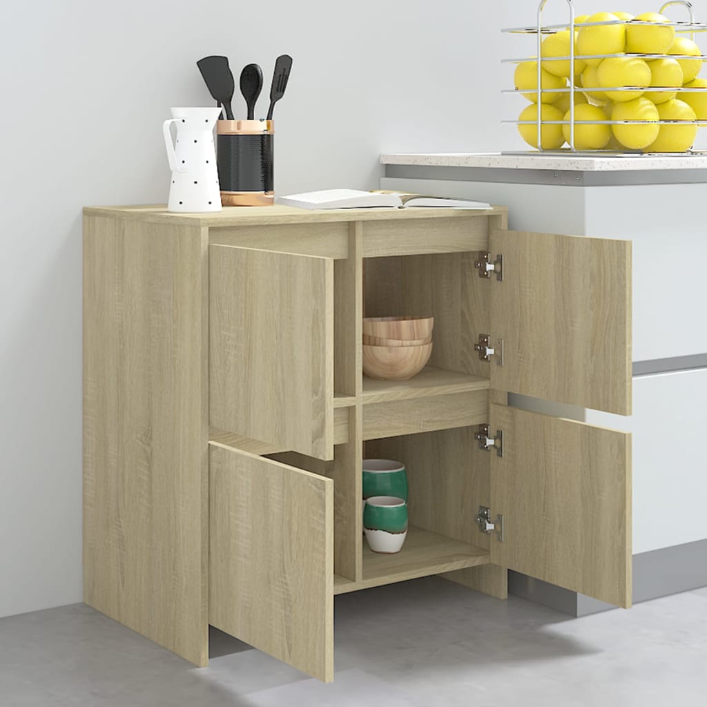 Skjenker 2 stk sonoma eik 70x41x75 cm konstruert tre