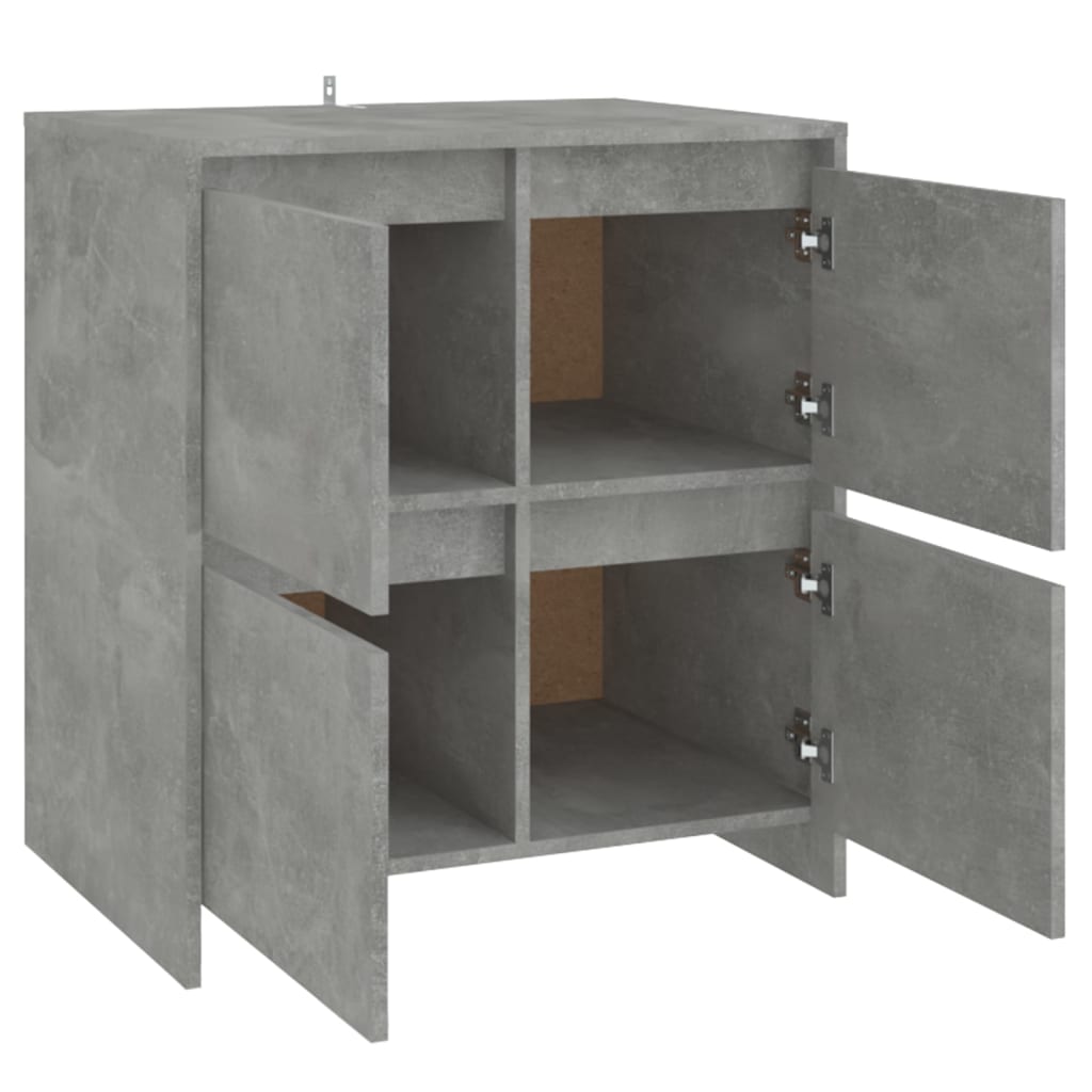 Skjenker 2 stk betonggrå 70x41x75 cm konstruert tre