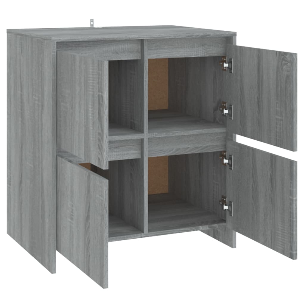 Skjenker 2 stk grå sonoma eik 70x41x75 cm konstruert tre