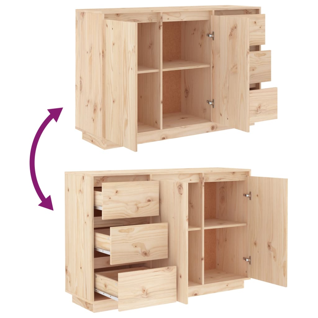 Skjenk 111x34x75 cm heltre furu