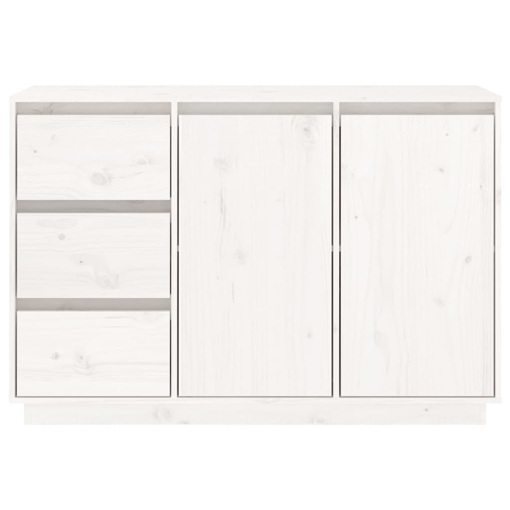 Skjenk hvit 111x34x75 cm heltre furu