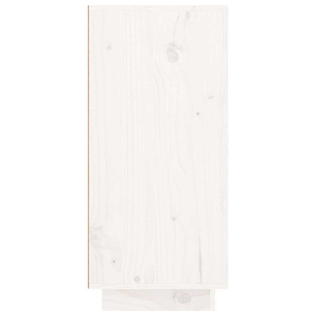 Skjenk hvit 111x34x75 cm heltre furu