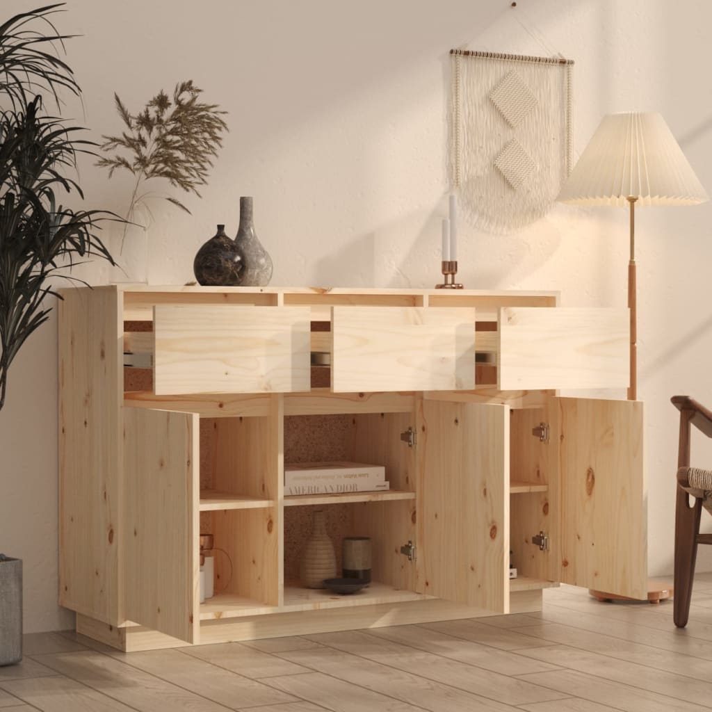 Skjenk 110x34x75 cm heltre furu vidaXL