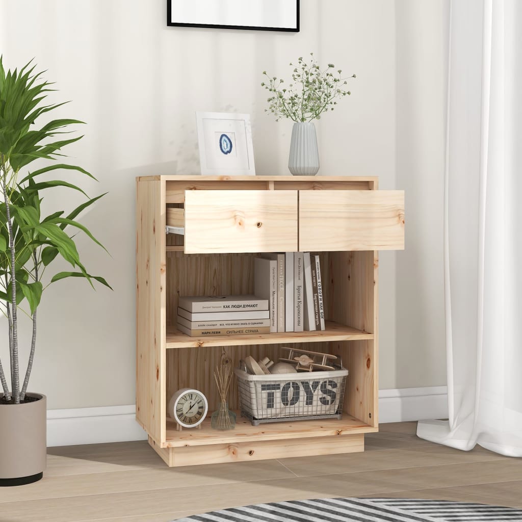 Konsollskap 60x34x75 cm heltre furu