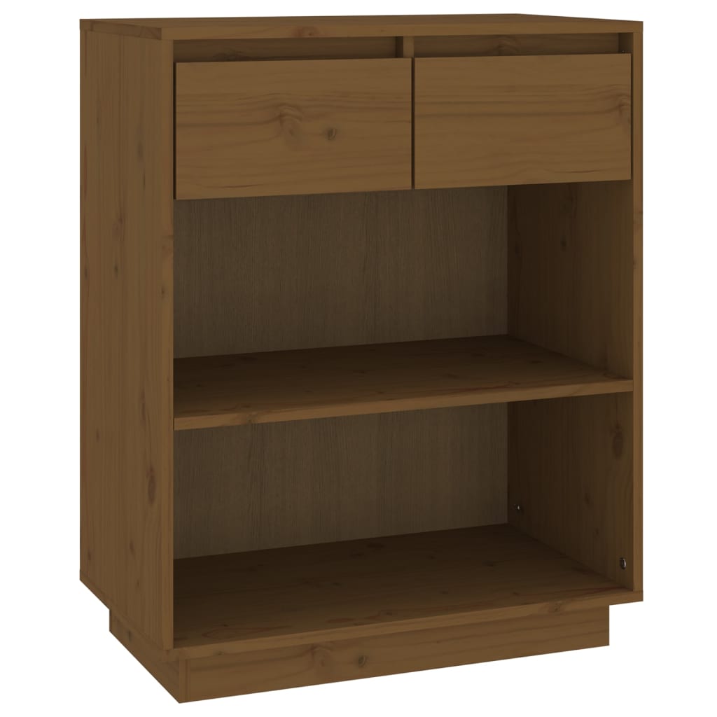 Konsollskap honningbrun 60x34x75 cm heltre furu