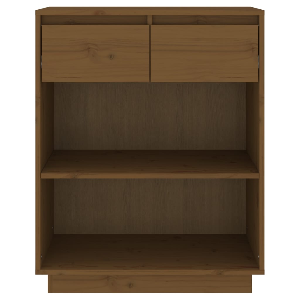 Konsollskap honningbrun 60x34x75 cm heltre furu