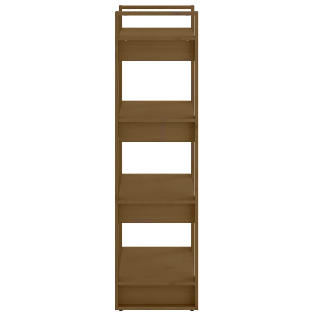 Bokhylle/romdeler honningbrun 60x35x125 cm heltre