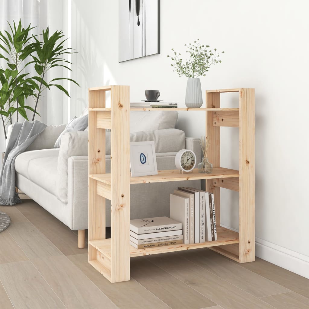 Bokskap/romdeler 80x35x91 cm heltre furu