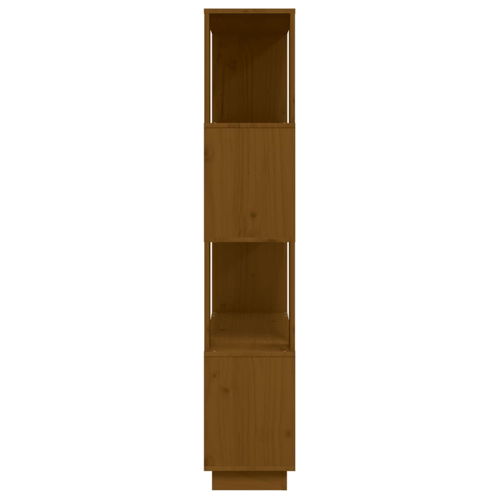 Bokhylle/romdeler honningbrun 80x25x132 cm heltre