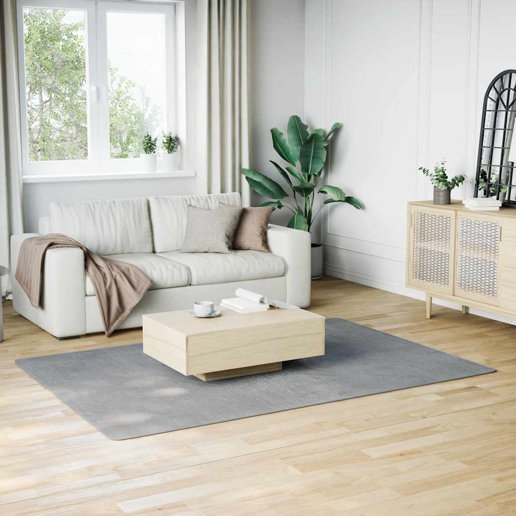 Vaskbart teppe mykt kort lugg 160x230 cm sklisikkert grå