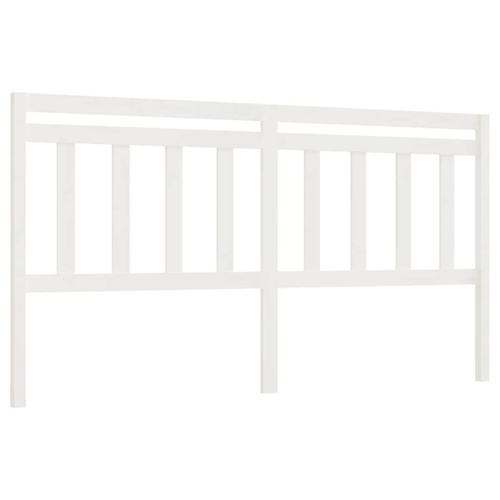 Sengegavl hvit 186x4x100 cm heltre furu