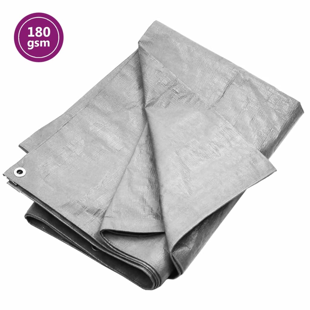 Presenning 180 g/m² 4x6 m grå HDPE