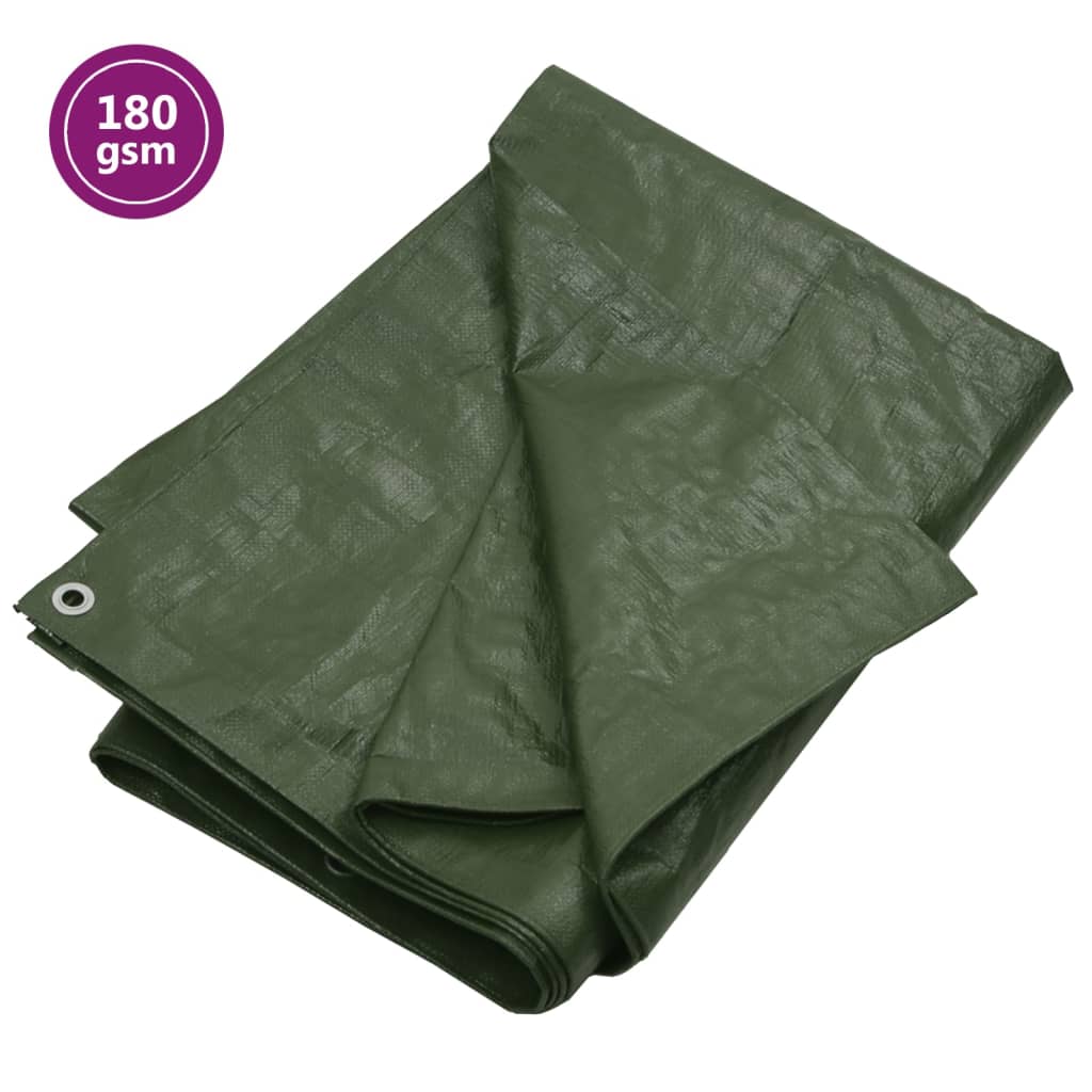 Presenning 180 g/m² 6x10 m grønn HDPE