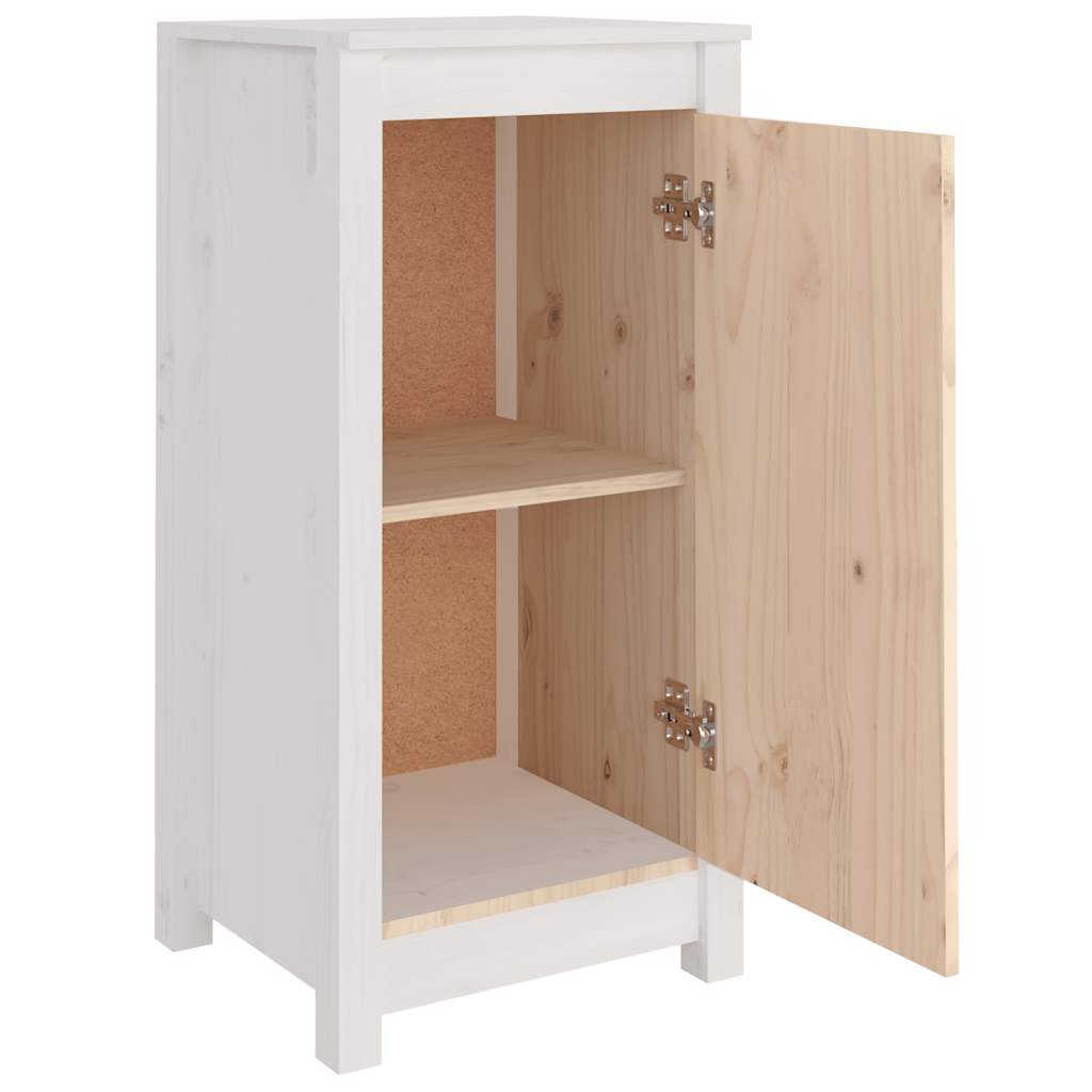 Skjenk hvit 39x35x80 cm heltre furu