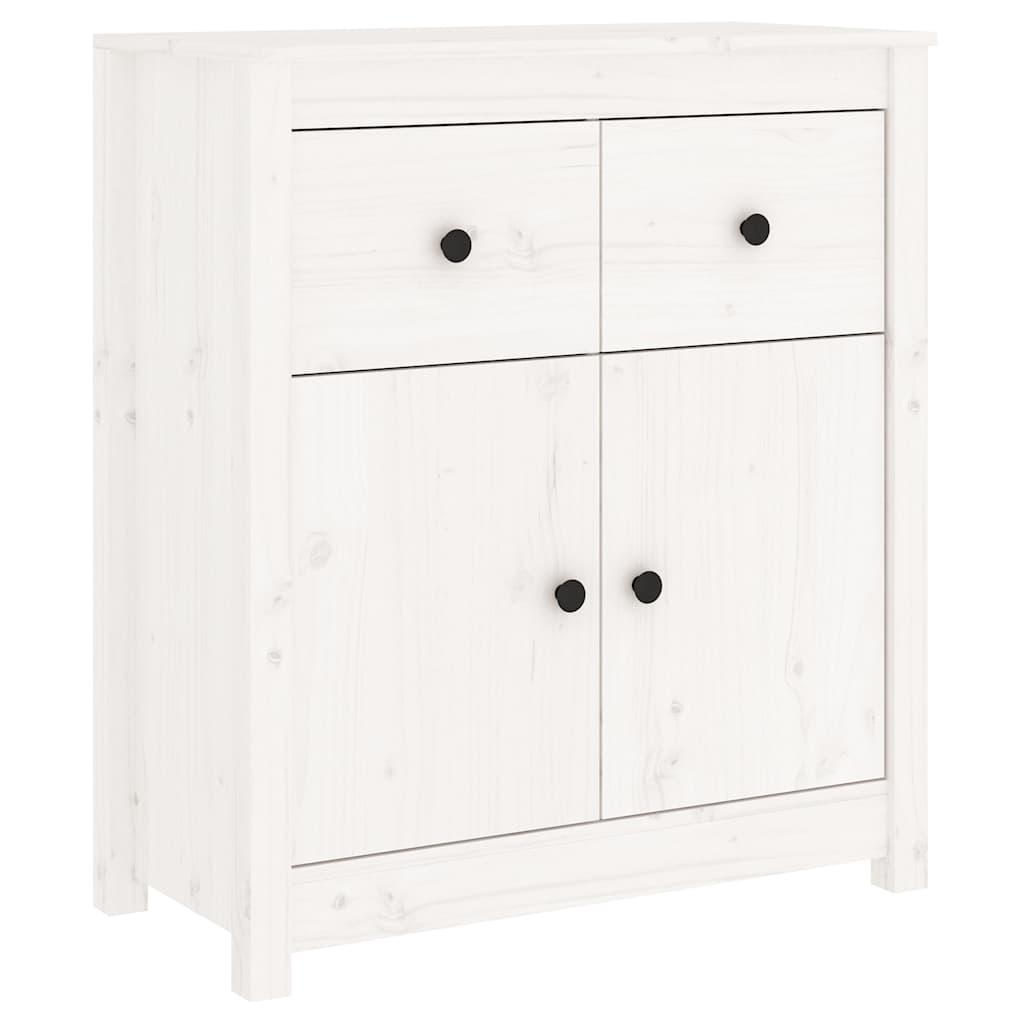 Skjenk hvit 70x35x80 cm heltre furu