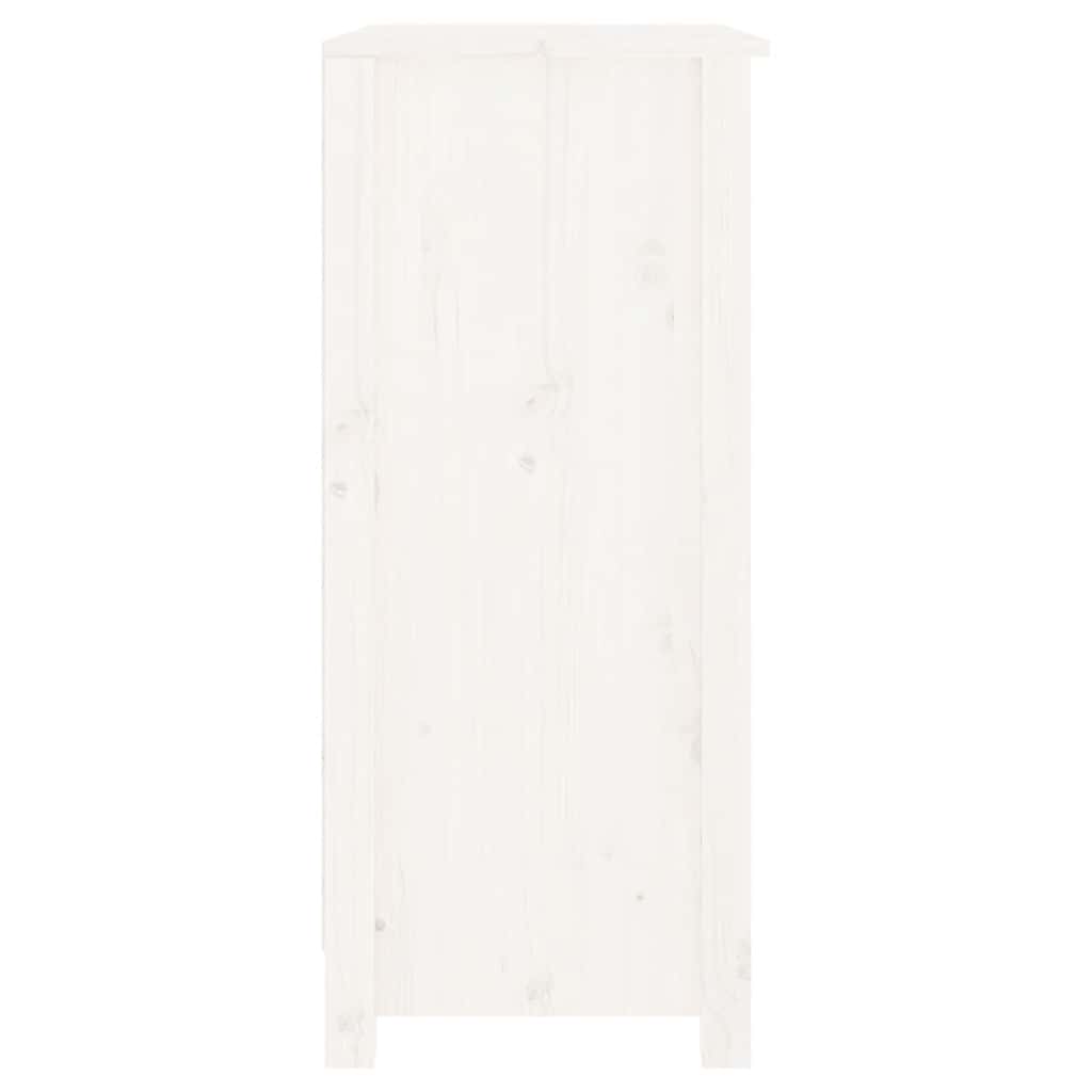 Skjenk hvit 70x35x80 cm heltre furu