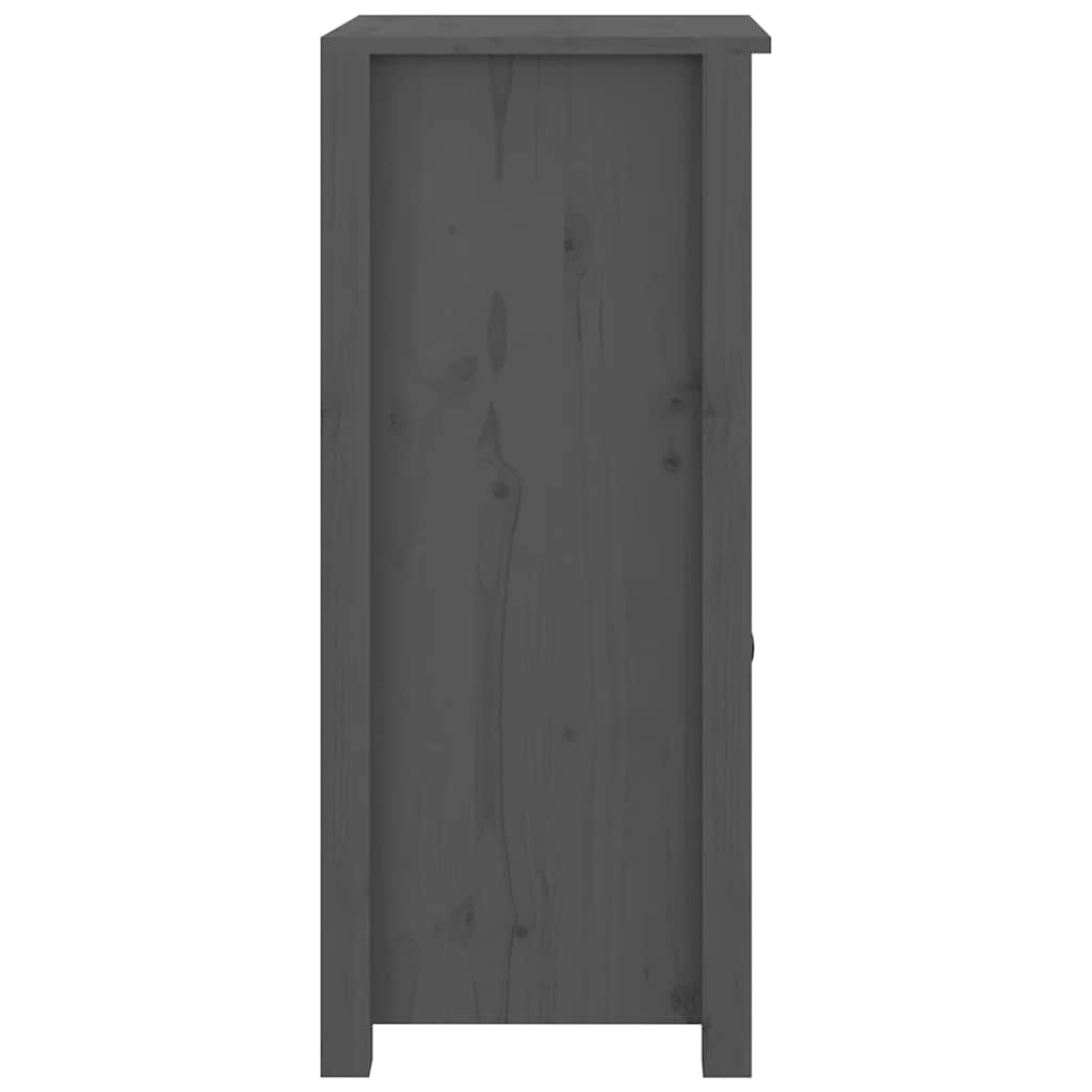 Skjenker 2 stk grå 40x35x80 cm heltre furu