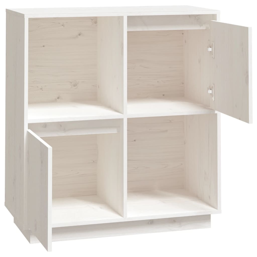 Skjenk hvit 74x35x80 cm heltre furu