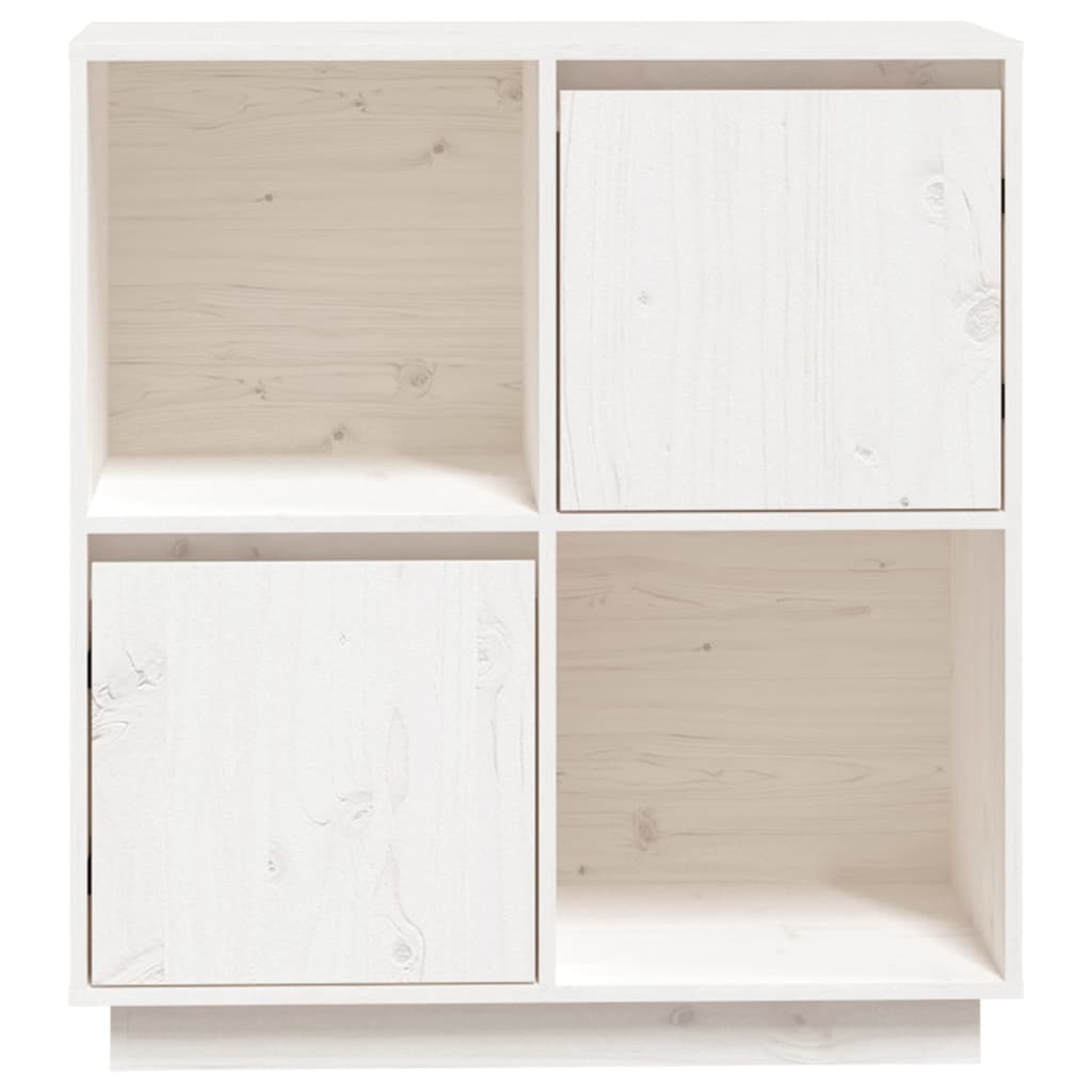 Skjenk hvit 74x35x80 cm heltre furu