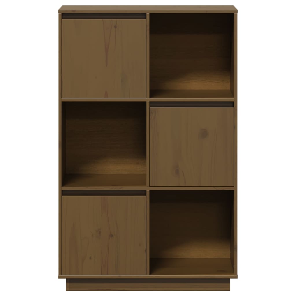 Highboard honningbrun 74x35x117 cm heltre furu