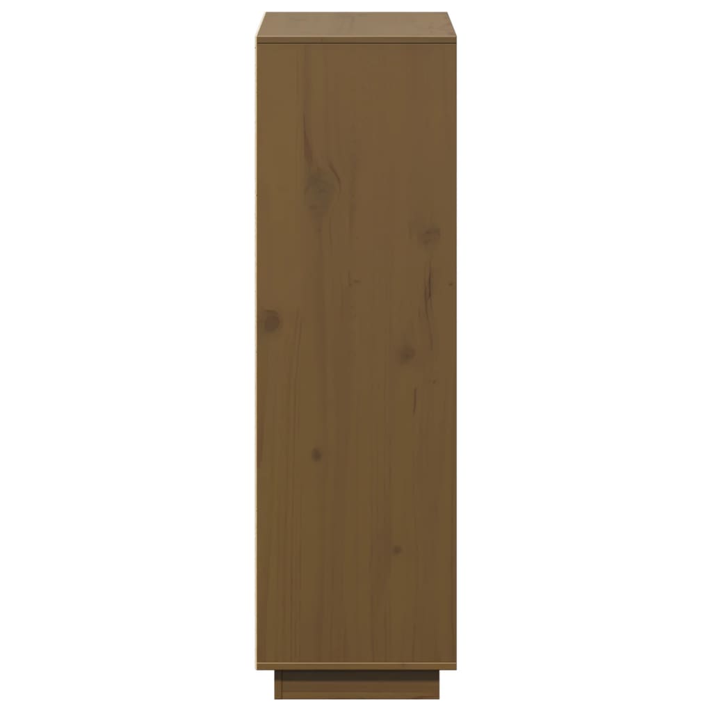 Highboard honningbrun 74x35x117 cm heltre furu