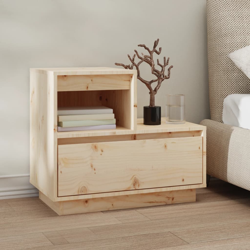 Nattbord 2 stk 60x34x51 cm heltre furu