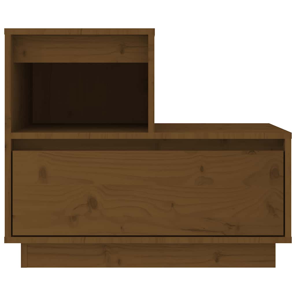 Nattbord 2 stk honningbrun 60x34x51 cm heltre furu