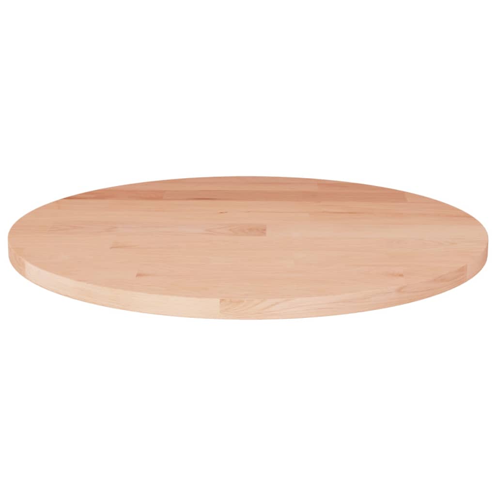 Rund bordplate Ø30x1,5 cm ubehandlet heltre eik vidaXL