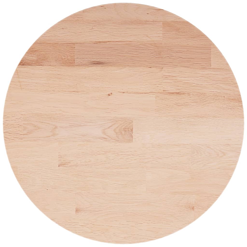 Rund bordplate Ø30x1,5 cm ubehandlet heltre eik vidaXL