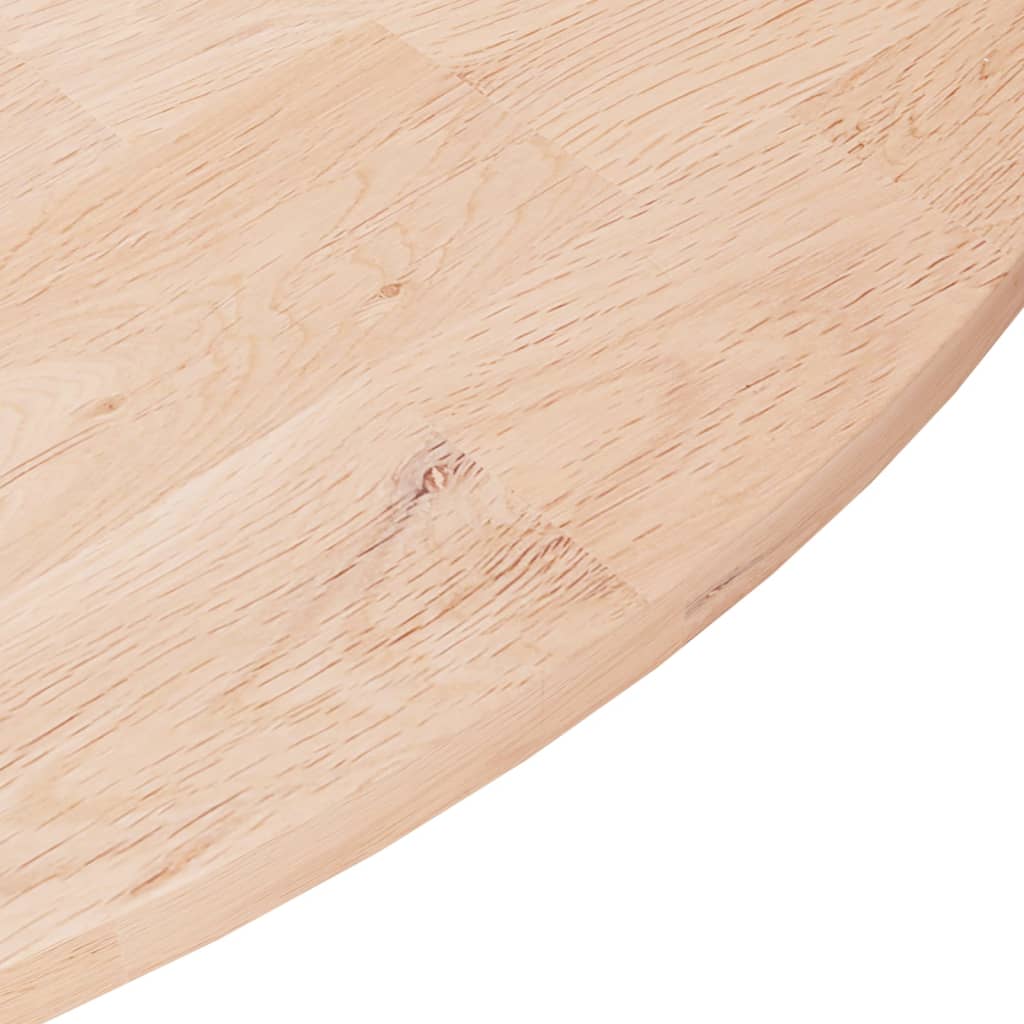 Rund bordplate Ø80x1,5 cm ubehandlet heltre eik