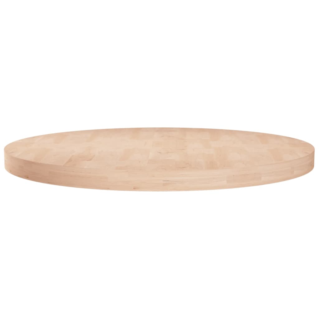 Rund bordplate Ø60x4 cm ubehandlet heltre eik