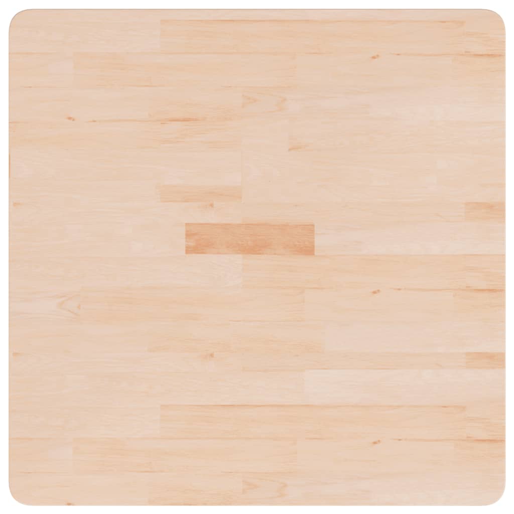 Firkantet bordplate 70x70x1,5 cm ubehandlet heltre eik vidaXL