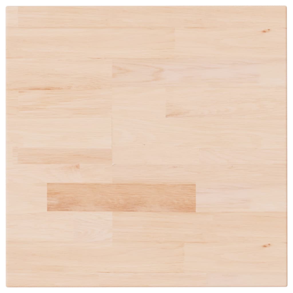 Firkantet bordplate 40x40x4 cm ubehandlet heltre eik