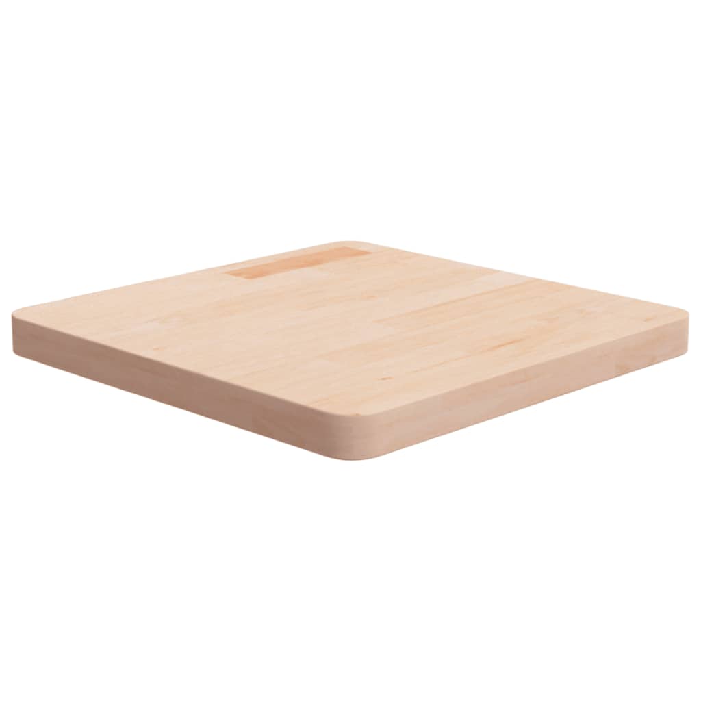 Firkantet bordplate 50x50x4 cm ubehandlet heltre eik
