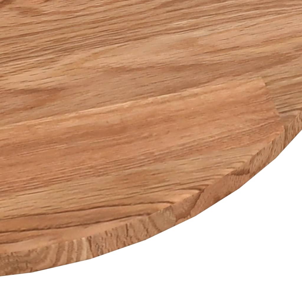 Rund bordplate lysebrun Ø50x1,5 cm behandlet heltre eik